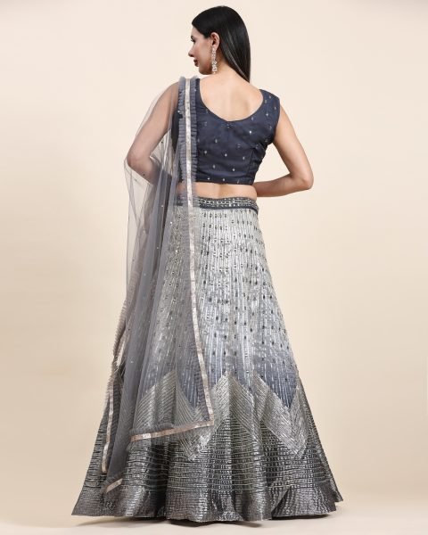 Fancy Crop Top Real Mirror Work Lehenga Choli  Bridal Lehenga Choli