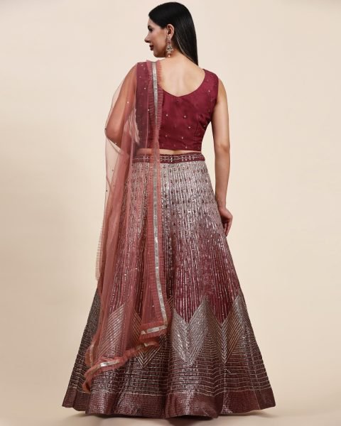 Fancy Crop Top Real Mirror Work Lehenga Choli  Bridal Lehenga Choli