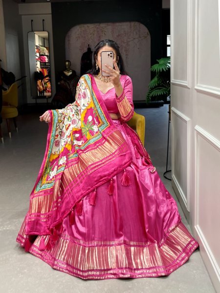 Fancy Designer Beautiful Patola Print Traditional Wedding Lehenga Choli Navratri Collection 