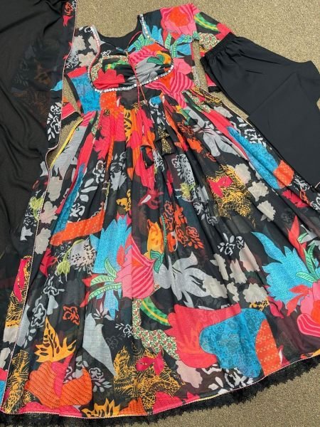  Fancy Digital Print And Real Mirror Hand Work Suit  Ready To Wear Collection