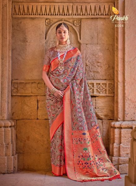 Fancy Fabric Pathaini Saree With Digital Print Saree Designer Wedding Sarees Wholesale