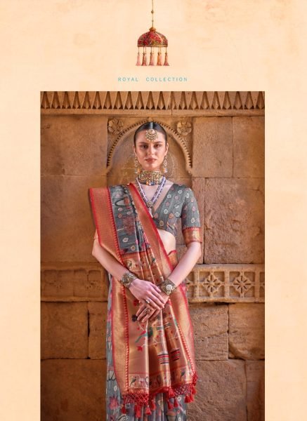 Fancy Fabric Pathaini Saree With Digital Print Saree Designer Wedding Sarees Wholesale