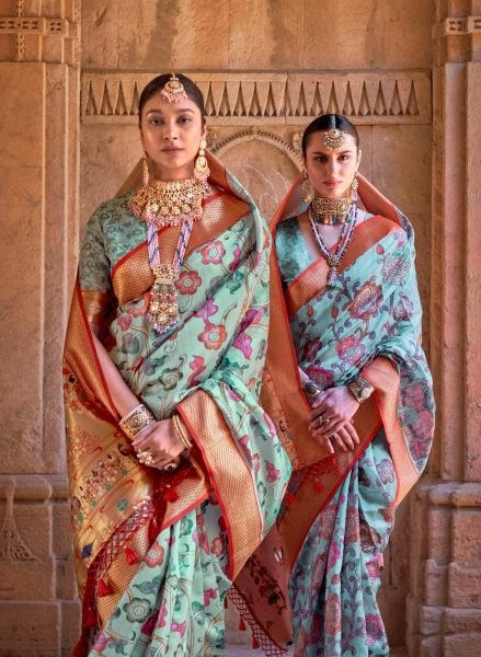 Fancy Fabric Pathaini Saree With Digital Print Saree Designer Wedding Sarees Wholesale