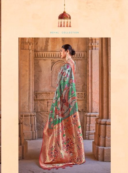 Fancy Fabric Pathaini Saree With Digital Print Saree Designer Wedding Sarees Wholesale