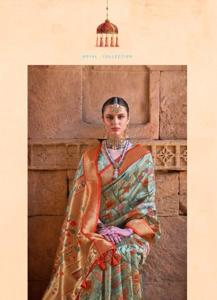 Fancy Fabric Pathaini Saree With Digital Print Saree Designer Wedding Sarees Wholesale