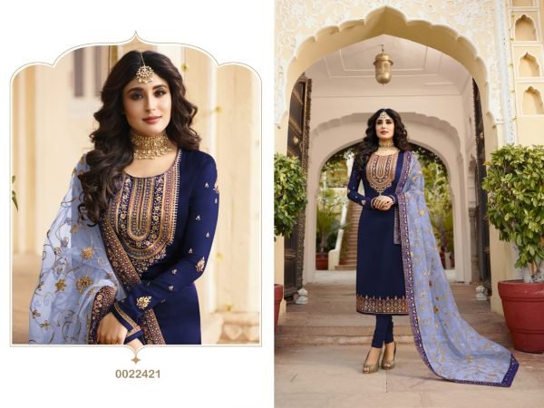 FANCY GEORGETTE SALWAR SUIT 22421 B  Churidar Salwar Suits Wholesale