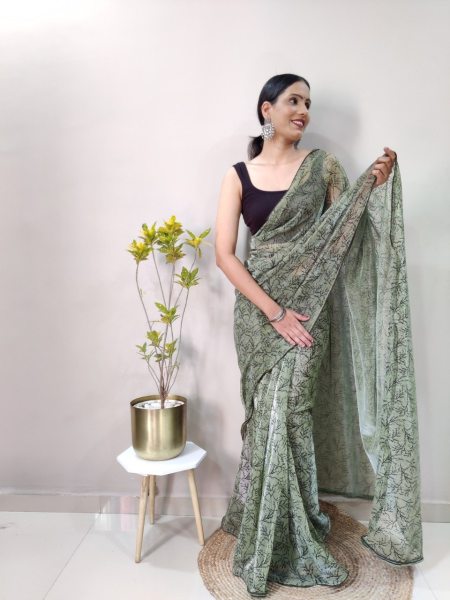 Fancy Imported Netting Saree With All Over 3d Print With Piping  Net Sarees Wholesale