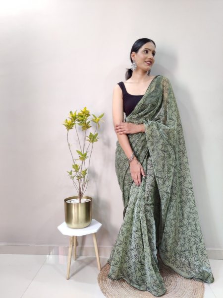 Fancy Imported Netting Saree With All Over 3d Print With Piping  Net Sarees Wholesale