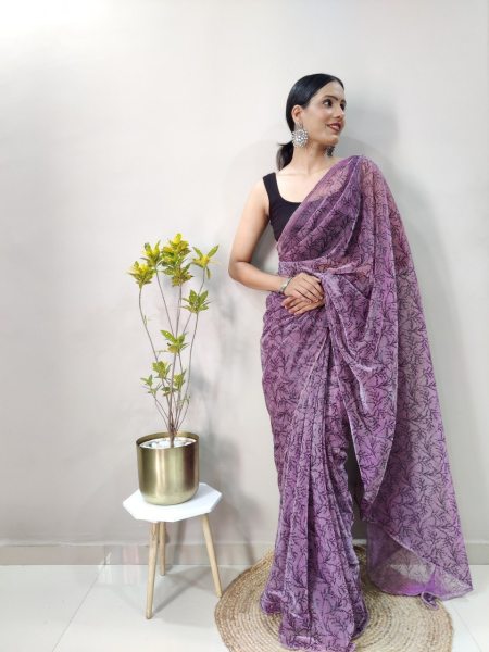 Fancy Imported Netting Saree With All Over 3d Print With Piping  Net Sarees Wholesale