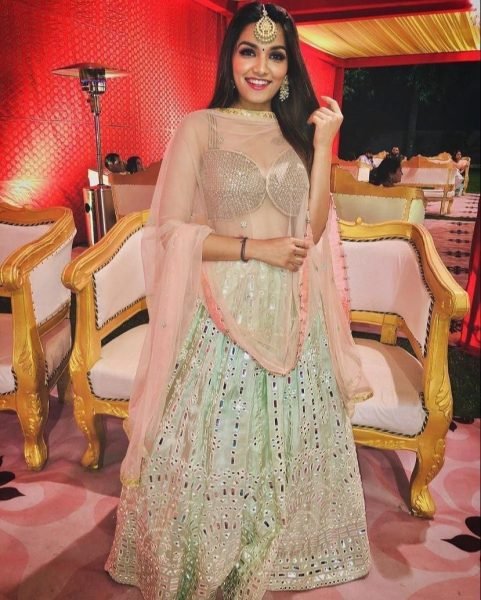 Fancy Looking Embroidery Mirror work Wedding Lehenga Choli Designer Lehenga Choli