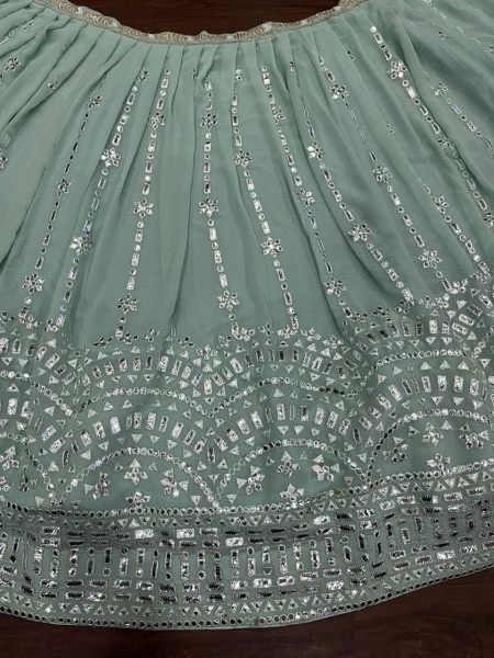 Fancy Looking Embroidery Mirror work Wedding Lehenga Choli Designer Lehenga Choli