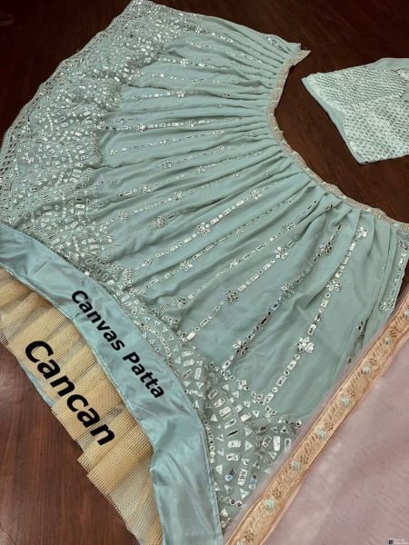 Fancy Looking Embroidery Mirror work Wedding Lehenga Choli Designer Lehenga Choli