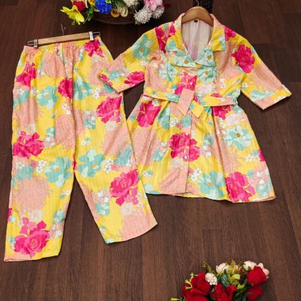 Fancy Muslin Silk Printed Co ord Set CO ORD Sets