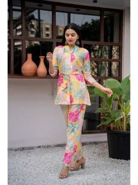 Fancy Muslin Silk Printed Co ord Set CO ORD Sets