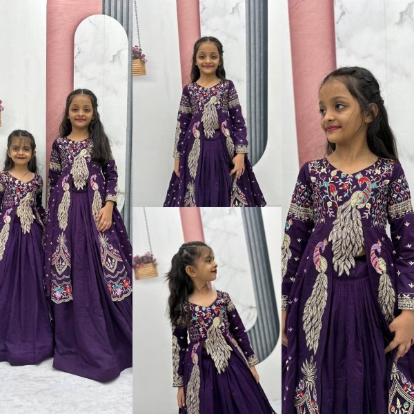 Fascinating Chinon Flared Lehenga Choli with Pipe Sequin Work for Bulk Buyers at Manufacturer Rate Girls Wear