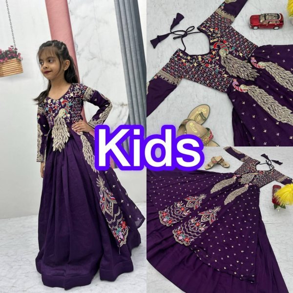 Fascinating Chinon Flared Lehenga Choli with Pipe Sequin Work for Bulk Buyers at Manufacturer Rate Girls Wear