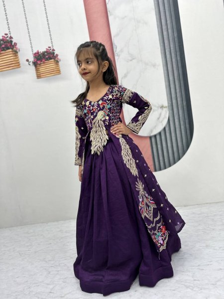 Fascinating Chinon Flared Lehenga Choli with Pipe Sequin Work for Bulk Buyers at Manufacturer Rate Girls Wear