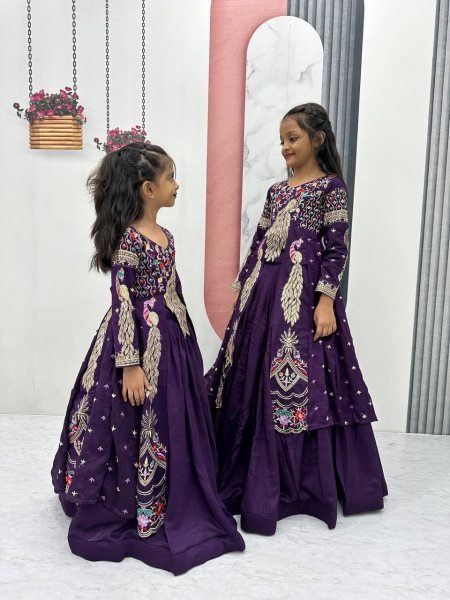 Fascinating Chinon Flared Lehenga Choli with Pipe Sequin Work for Bulk Buyers at Manufacturer Rate Girls Wear