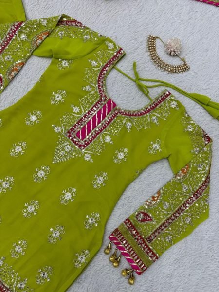 Faux Georgette Designer Sharara Suit Ready To Wear Collection