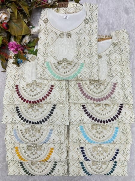 Faux Georgette Embroidered With Sequence Pakistani Salwar Suit Ready To Wear Collection