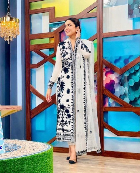 Faux Georgette Kurti Pant Set With Heavy Embroidery Work  Ready To Wear Collection