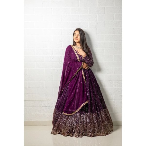 Faux Georgette With Sequence Work Designer Lehenga Choli Designer Lehenga Choli
