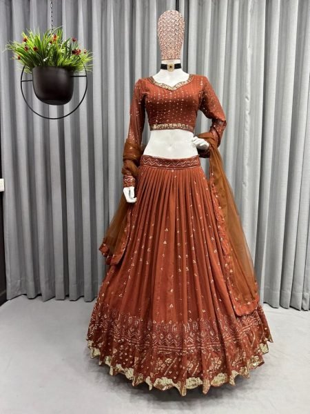 Faux Georgette With Sequence Work Designer Lehenga Choli Designer Lehenga Choli