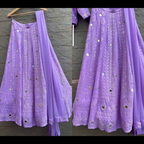 Faux Georgette With Sequence Work Designer Lehenga Choli Designer Lehenga Choli