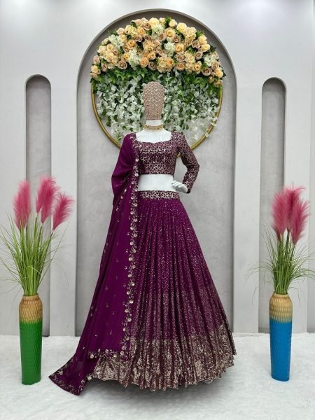 Faux Georgette With Sequence Work Designer Lehenga Choli Designer Lehenga Choli