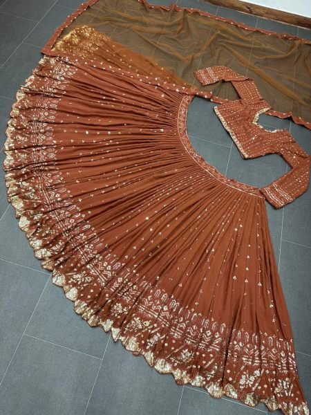 Faux Georgette With Sequence Work Designer Lehenga Choli Designer Lehenga Choli