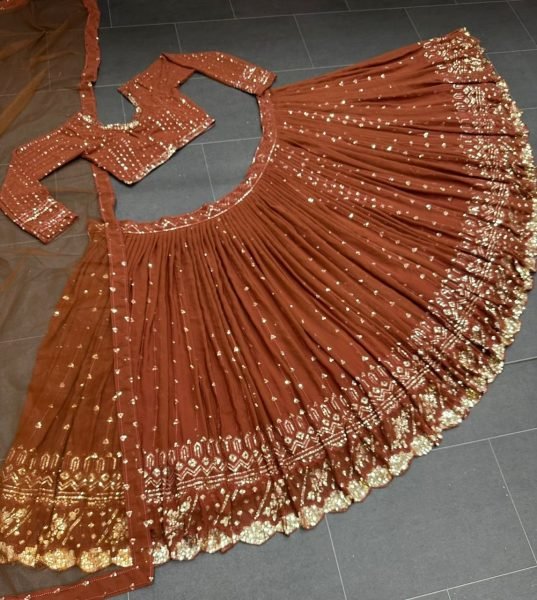 Faux Georgette With Sequence Work Designer Lehenga Choli Designer Lehenga Choli