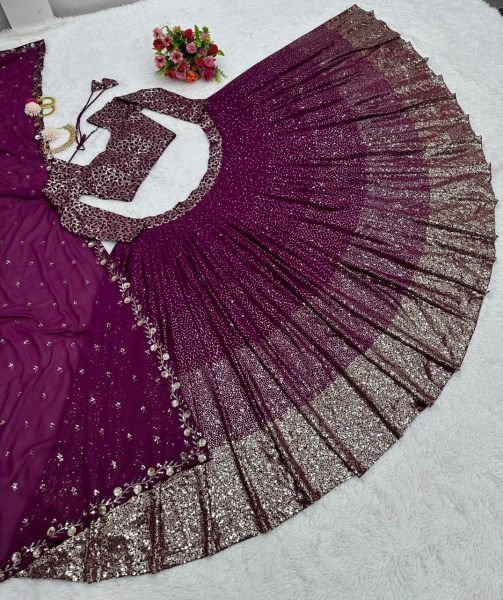 Faux Georgette With Sequence Work Designer Lehenga Choli Designer Lehenga Choli