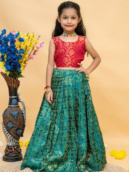 Festival Kids Special Viscose Weaving lehenga Choli  Girls Wear