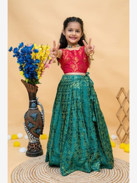 Festival Kids Special Viscose Weaving lehenga Choli  Girls Wear