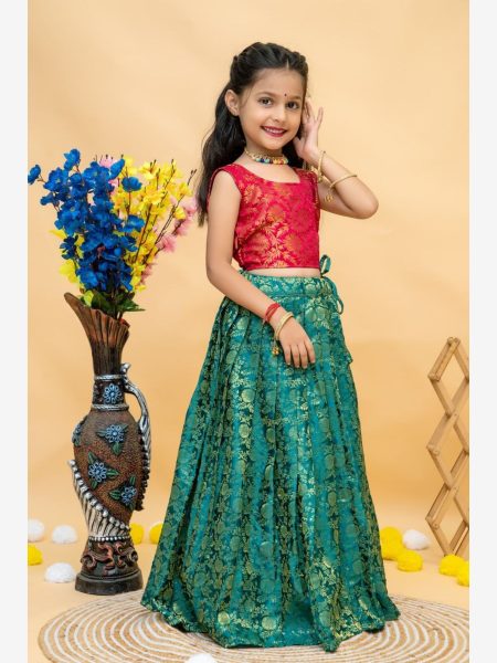 Festival Kids Special Viscose Weaving lehenga Choli  Girls Wear