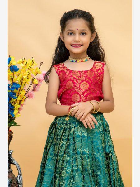 Festival Kids Special Viscose Weaving lehenga Choli  Girls Wear