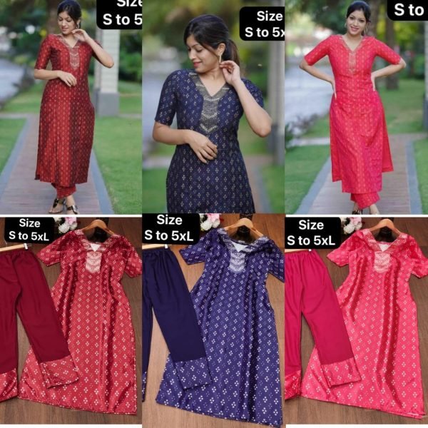FESTIVAL SPECIAL KURTI WITH PANT SET Kurti With Bottom Wholesale