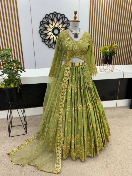 Festival Wear Chinon Silk Lehenga Choli  Designer Lehenga Choli