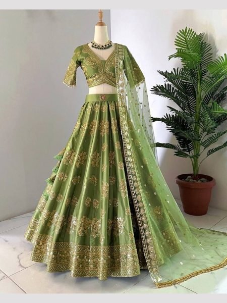Festival Wear Chinon Silk Lehenga Choli  Designer Lehenga Choli