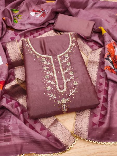 Festival Wear Simar Silk Dress Material For Women Punjabi Dress Materials Wholesale