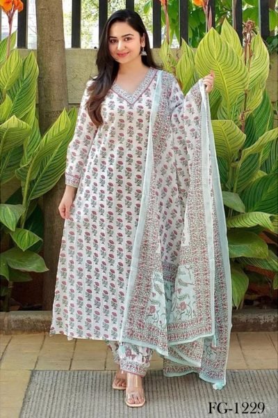 Festivals  Wear Cotton Dress With Finest Print Ready To Wear Collection