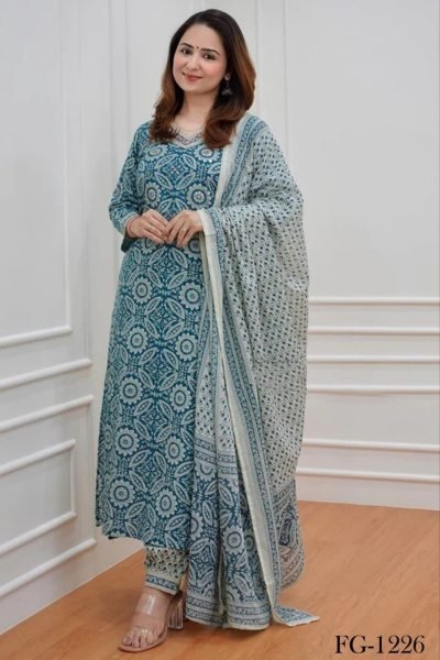 Festivals  Wear Cotton Dress With Finest Print Ready To Wear Collection