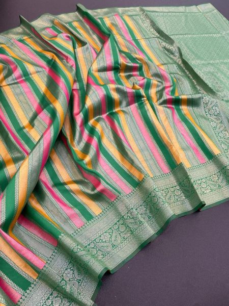 Festivals Wear Silk Saree Collection  With Kubera Pattu And Multi Colours South Indian Saree 