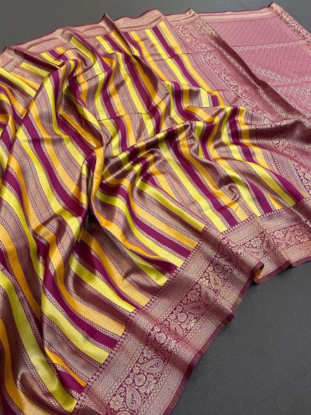 Festivals Wear Silk Saree Collection  With Kubera Pattu And Multi Colours South Indian Saree 