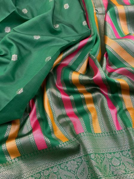 Festivals Wear Silk Saree Collection  With Kubera Pattu And Multi Colours South Indian Saree 