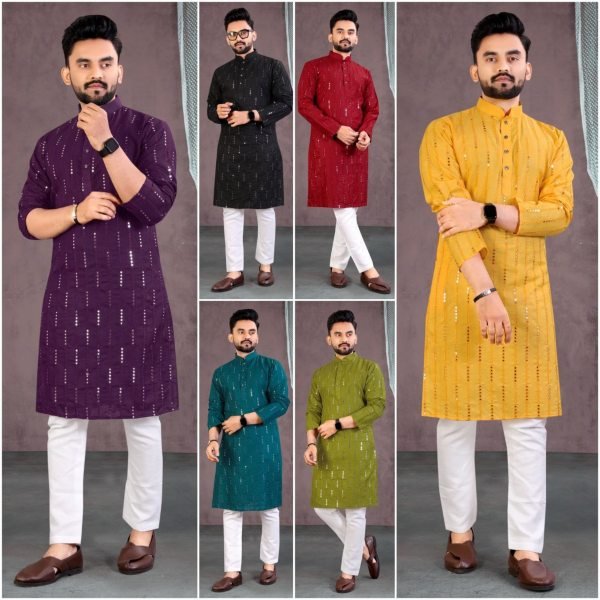 Festivals  Wear Soft Cotton Men s Kurta Pajama Collection Kurta Pajama Wholesale