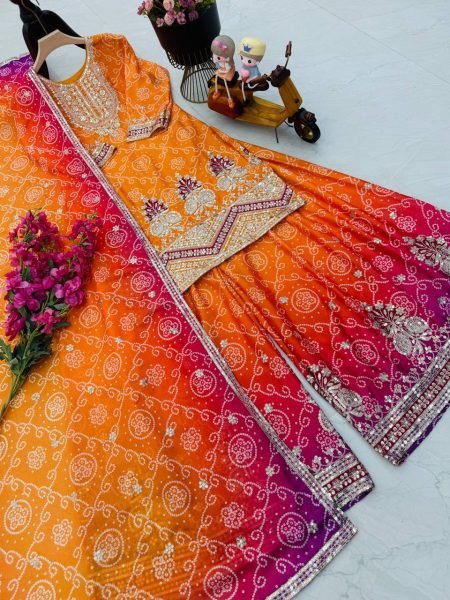 Festive Collection Designer Party Wear Sharara Suit Ready To Wear Collection