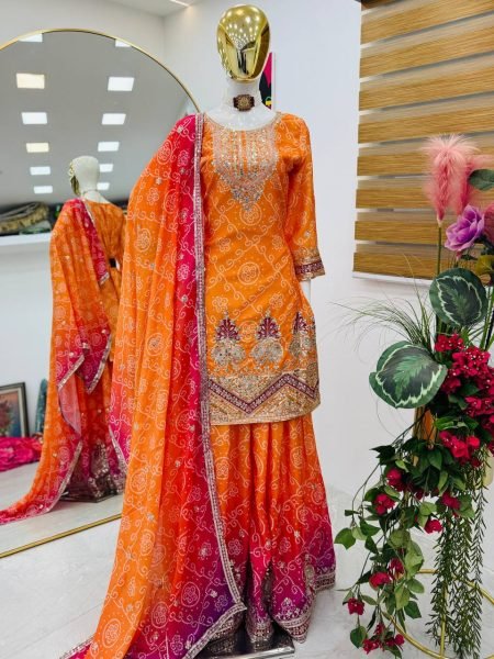 Festive Collection Designer Party Wear Sharara Suit Ready To Wear Collection