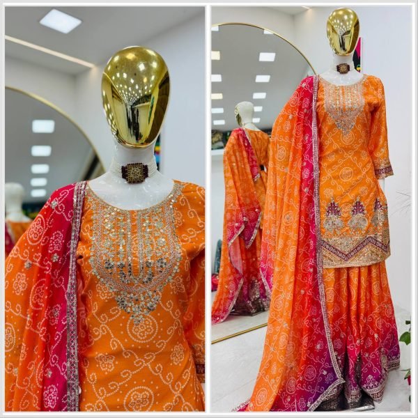 Festive Collection Designer Party Wear Sharara Suit Ready To Wear Collection