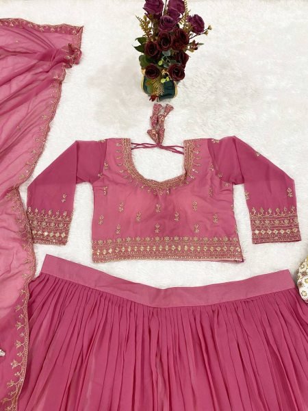Festive Elegance  Designer Lehenga Choli in Pure Fox Georgette with Stunning Embroidery   Sequins Detailing Designer Lehenga Choli